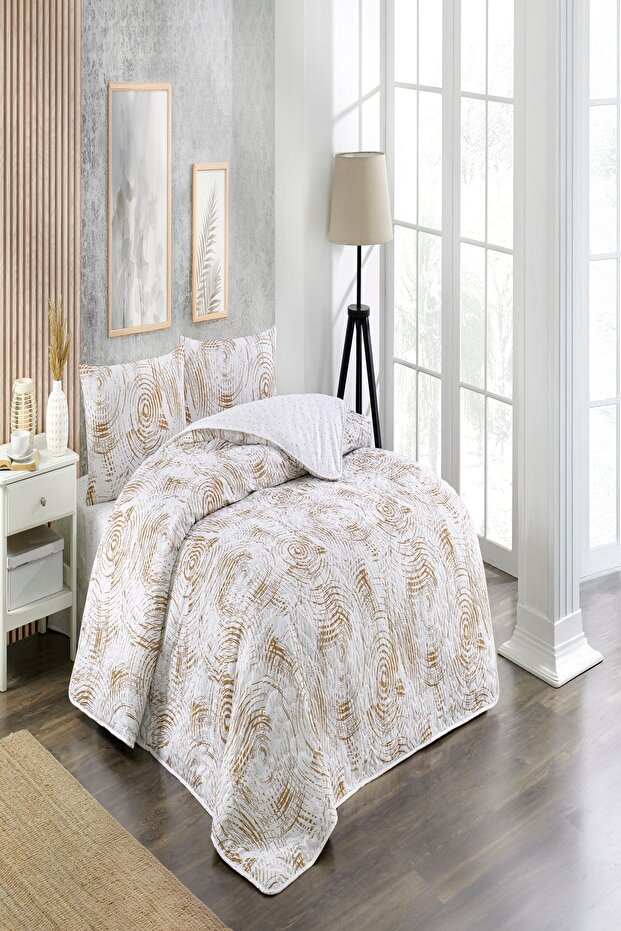 Double Quilted Duvet Cover Set Four Seasons Spiral