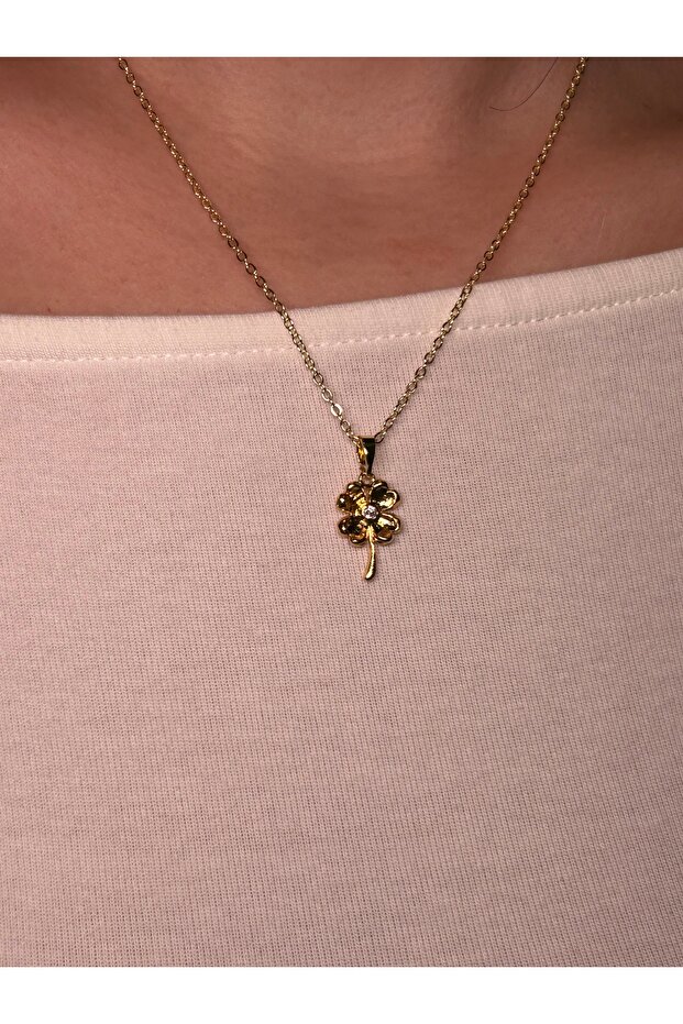 Mini Yonca Kolye - Şans Kolyesi - 2