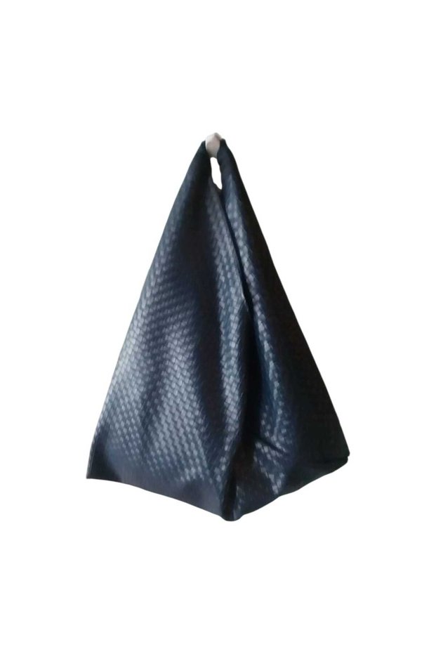 Gift Maniac Valentine's Mother's Day Navy Blue Faux Leather Christmas Origami Model Women's Shoulder Bag