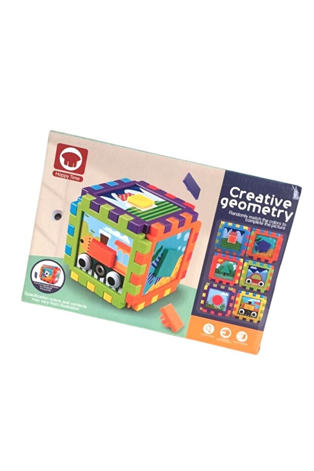 Interactive and creative cube puzzle, multiple geometric shapes, child creativity development - 3