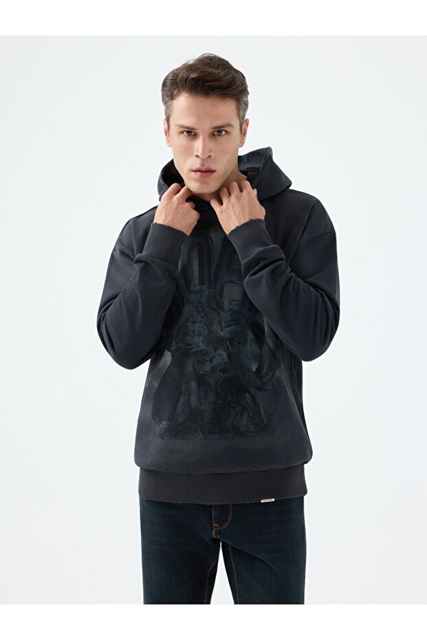 Oversize Fit Erkek Sweatshirt - 1
