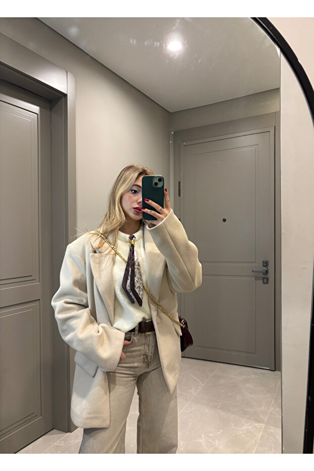 Fularlı Şık Triko Kazak - 4