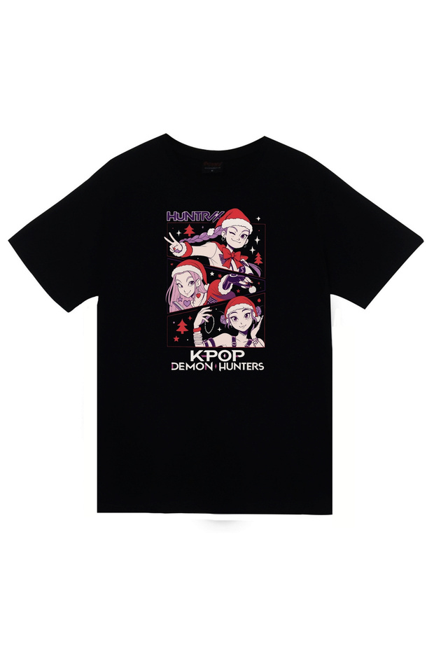 K-Pop Demon Hunters - New Year Printed Unisex 100% Cotton Black T-Shirt
