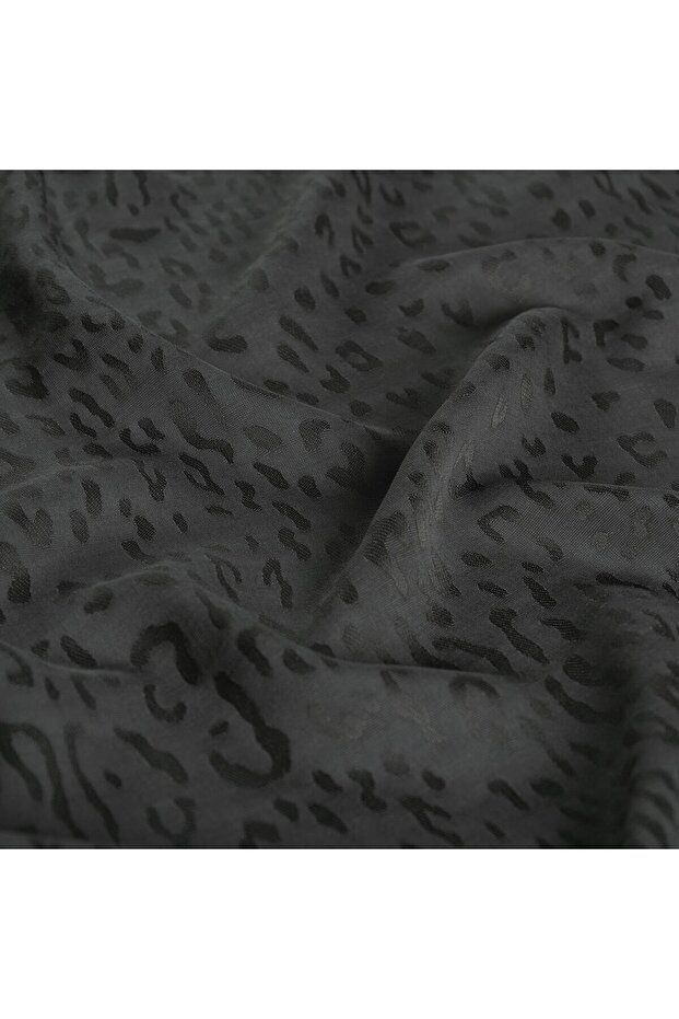 Monogram Shawl - Leopard Pattern - Smoked - 3