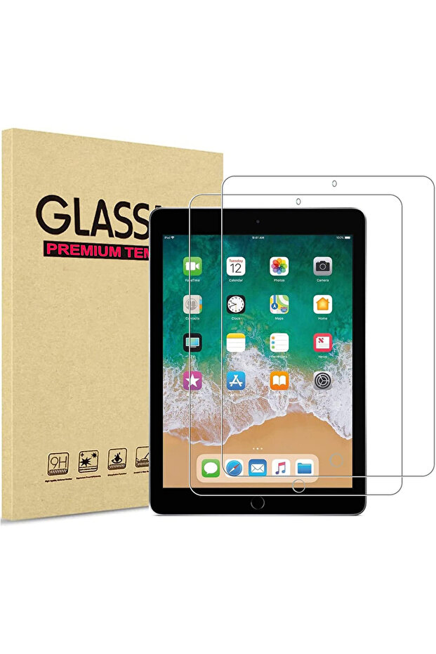 قطعتان من الزجاج المقوى 9H واقي شاشة شفاف لجهاز iPad 5th 6th 9.7'' 2017 2018 F