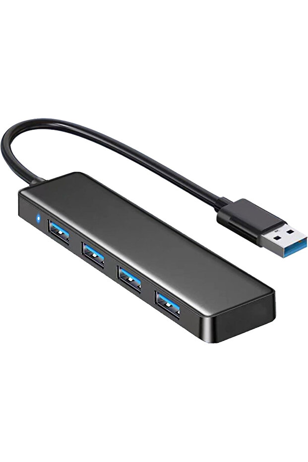 موزع USB 3.0 أسود بأربعة منافذ USB موزع USB موسع USB لأجهزة الكمبيوتر المحمولة وأجهزة Xbox ومحرك الأقراص المحمول والطابعات وأجهزة الكمبيوتر المحمولة