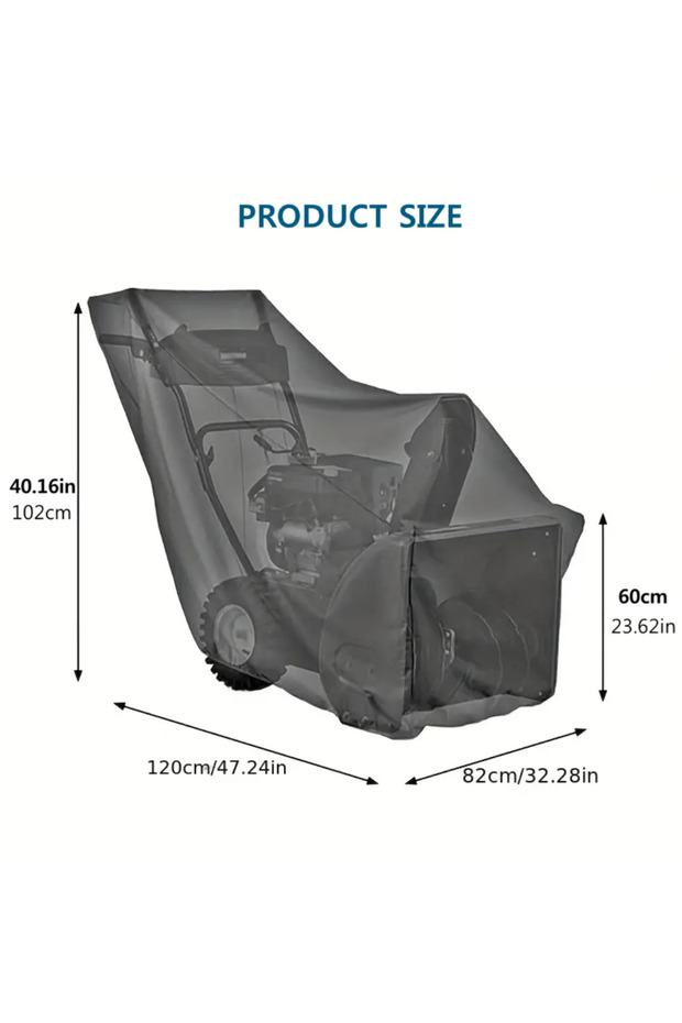 120X82X60 and 102cm Black Snow Blower Cover,Snowblower Covers Waterproof Outdoor,Universal Fit Singl