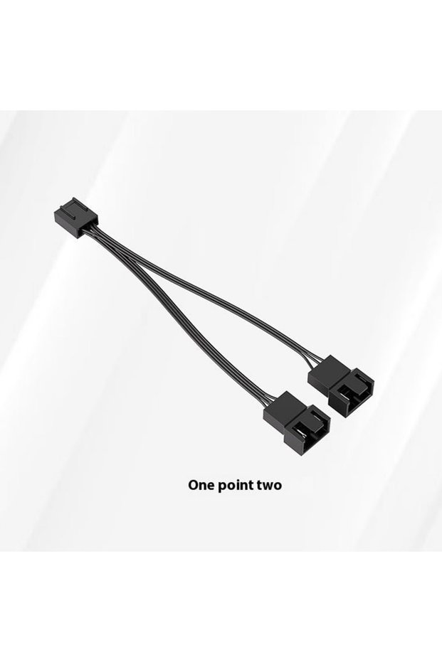 4Pin1-1to2 Coolcirc 4Pin PWM Fan Cable 1 To 4/3/2/1 Ways Splitter Black Sleeved Extension Cable Conn