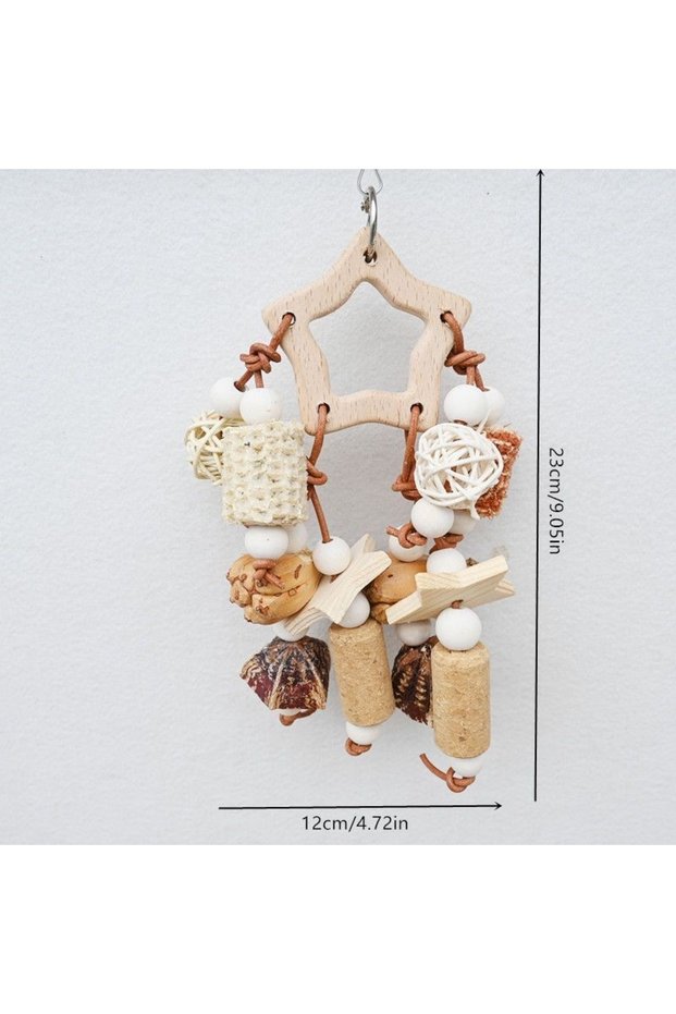 1pc Parrot Toys- Bird Toys for Large Birds,Parrot Chewing Toy with Natural Peppered Wood for Conures