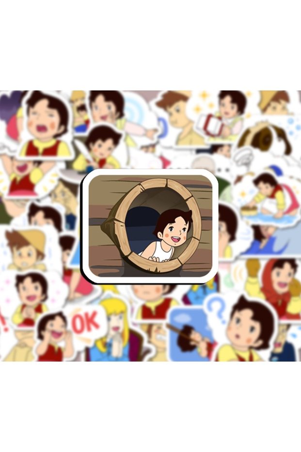 6X5.2X0.5CM DJ-89 40Pcs Cartoon Heidi- a Girl of the Alps Stickers Laptop Luggage Suitcase Skateboar