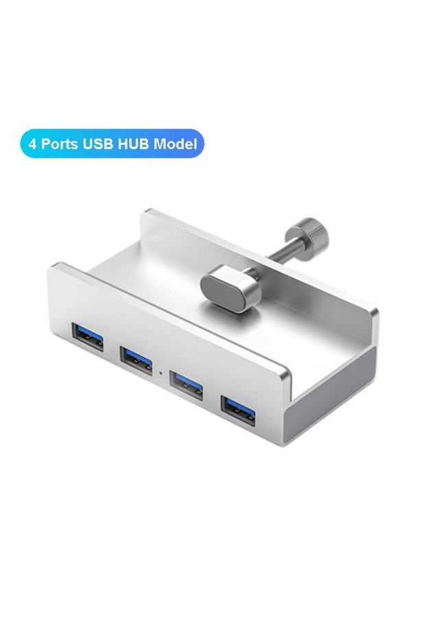 4 USB USB 3.0 Hub Dock: 5Gbps Aluminum Alloy Universal Splitter for Laptop/Desktop with TF Card Slot