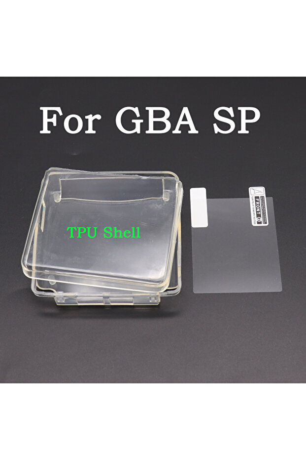 غطاء حماية شفاف من مادة TPU لجهاز الألعاب GBA SP، غطاء كريستالي، غطاء من مادة TPU