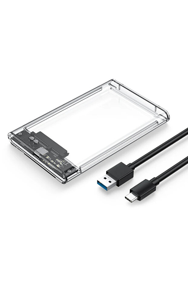 علبة محرك الأقراص الصلبة SSD SATA مقاس 2.5 بوصة مع منفذ USB 3.1 إلى USB C 3.0/3.1 بسرعة نقل 5 جيجابت في الثانية