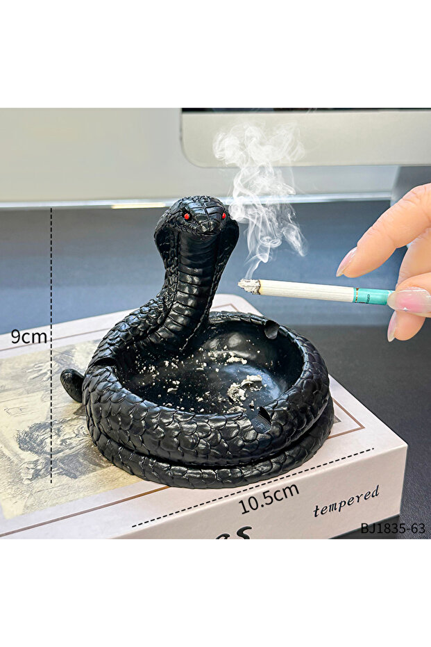 Bj1835-63 Creative Snake Resin Ashtray Table Decoration Suitable for Reptile Enthusiasts Year of the