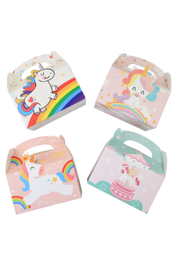 16x9.7x9.6cm mixed color-12pcs 12PCS Unicorn Gift Boxes Party Supplies Favor Boxes Unicorn Theme Tre