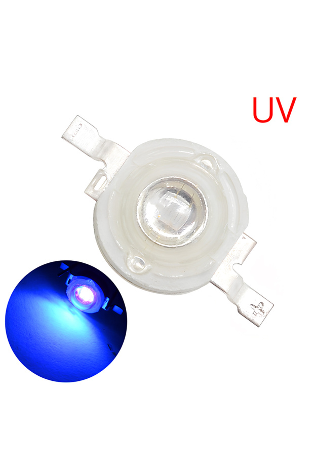 10 قطع من مصابيح LED عالية الطاقة بتيار مستمر 3 فولت 3 وات UV، رقاقة مصابيح SMD، باعث خرز أبيض وأحمر وأخضر