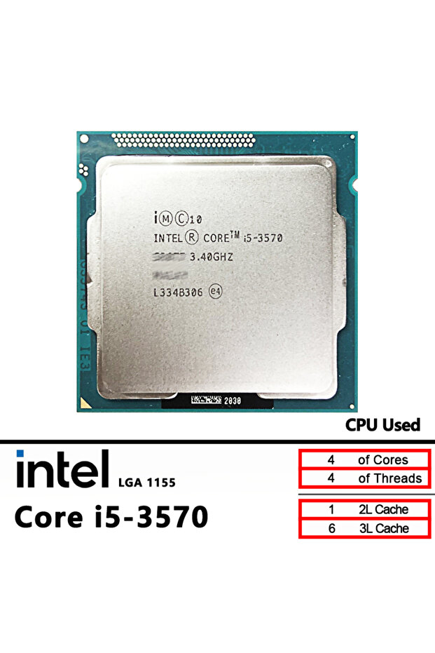 معالج i5 3570 Core i5-3570 بتردد 3.4 جيجاهرتز مستعمل