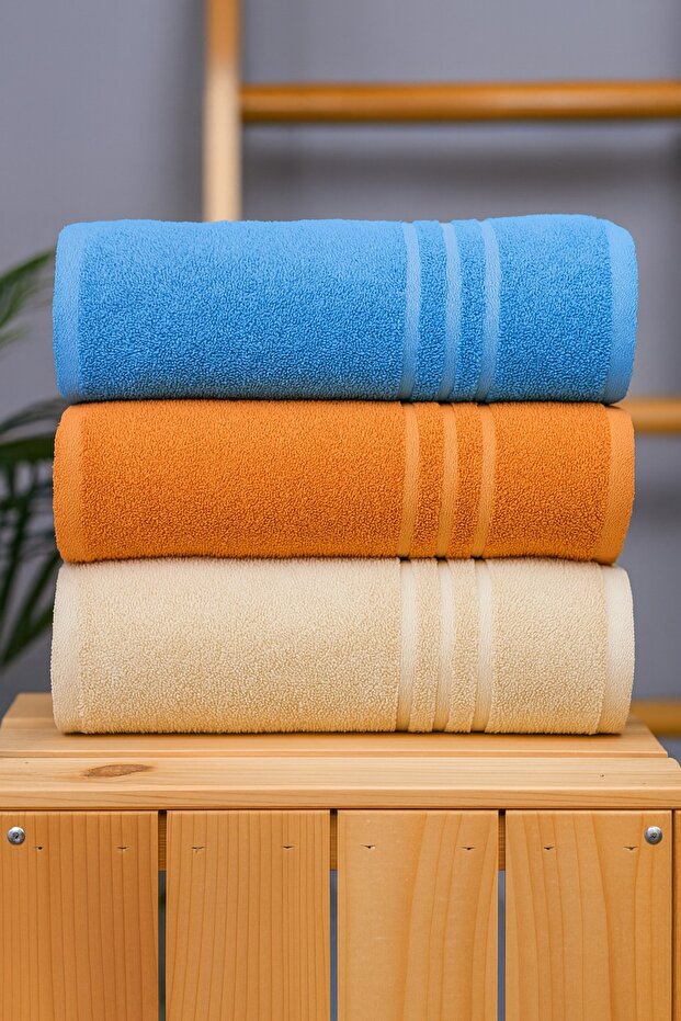 Dowry, School Bag 3-Piece 50X100 cm Hand and Face Towel Set 100% Natural Organic Cotton