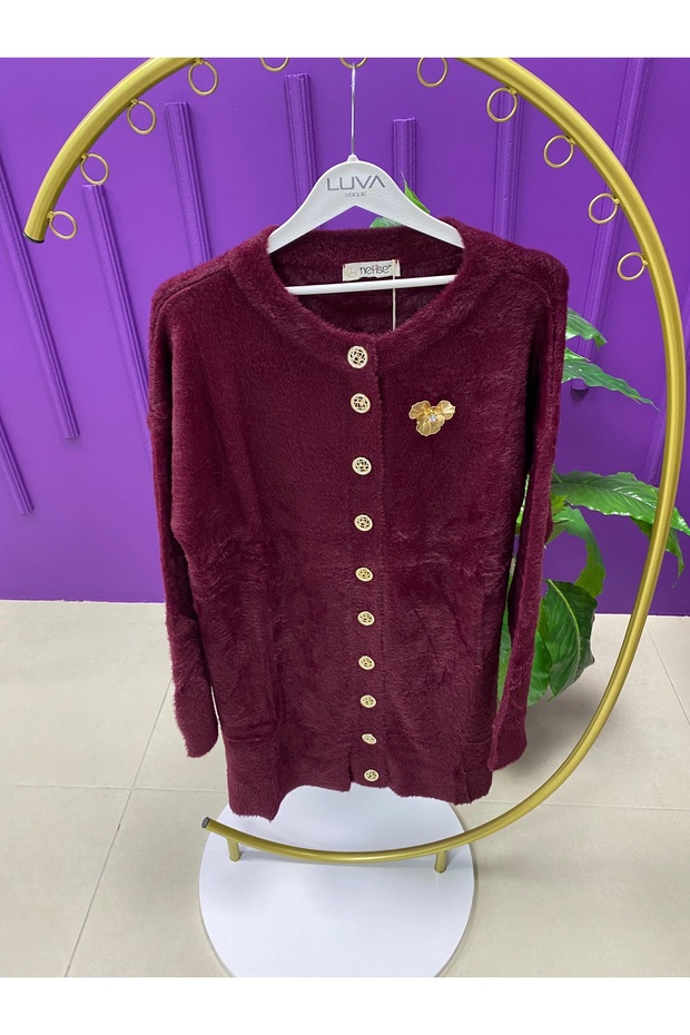 ANGORA BROŞLU CEKET - 5