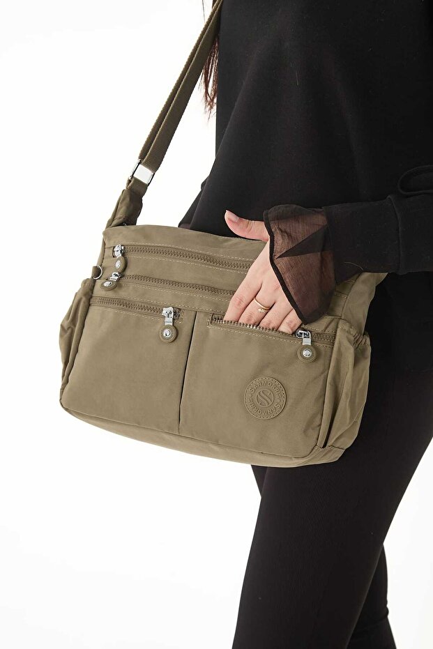 حقيبة كتف مجعدة - 1