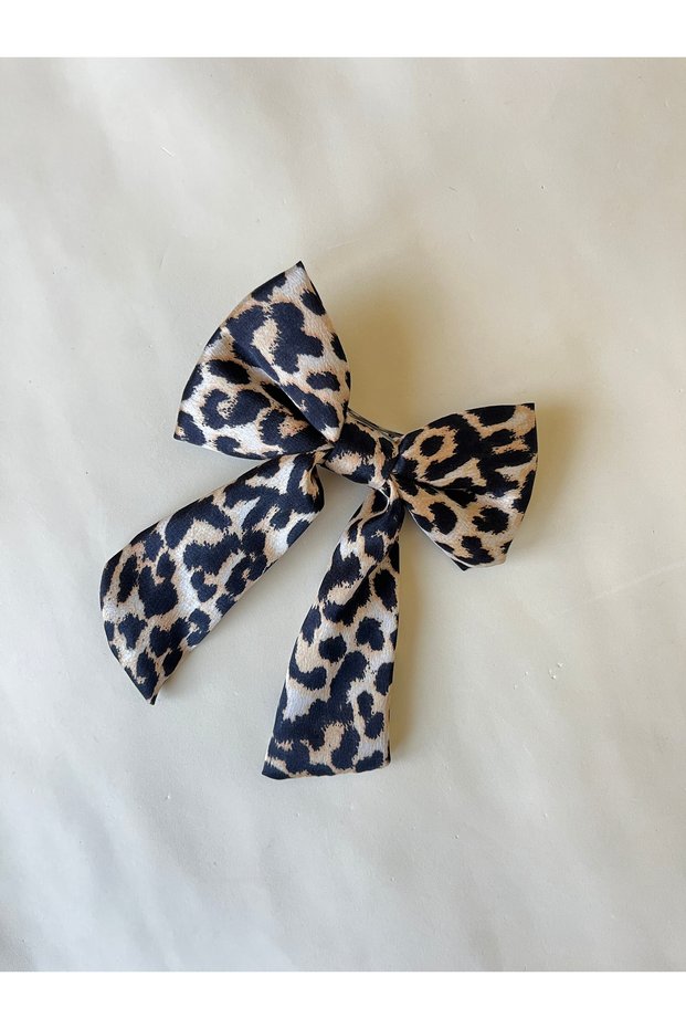 Leopard Patterned Ribbon Automatic Buckle