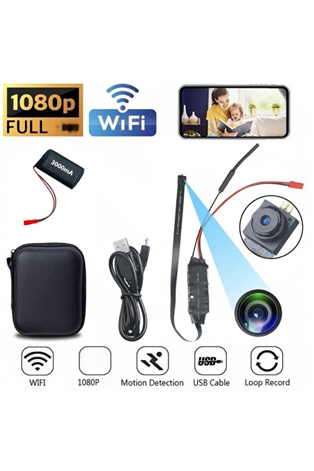 Nanny Cam HD 1080P Tiny WiFi Security Camera DIY Module Wireless Remote Monitoring