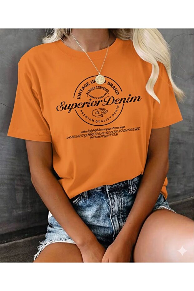 Superior Denim Printed Women's Short Sleeve T-Shirt