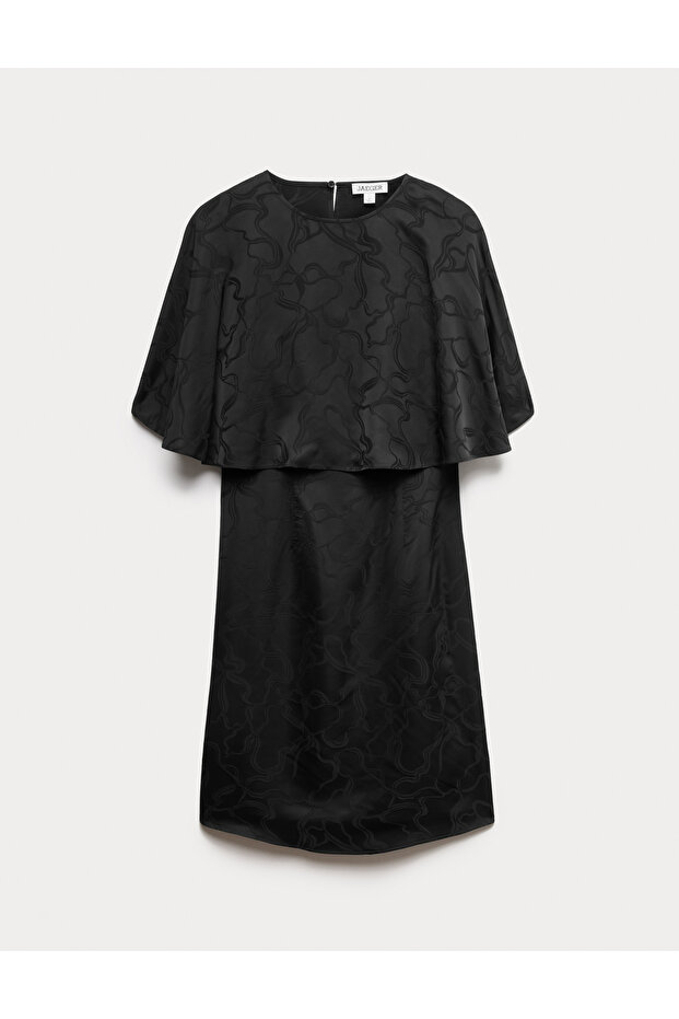 Viskon Kısa Shift Elbise - 2