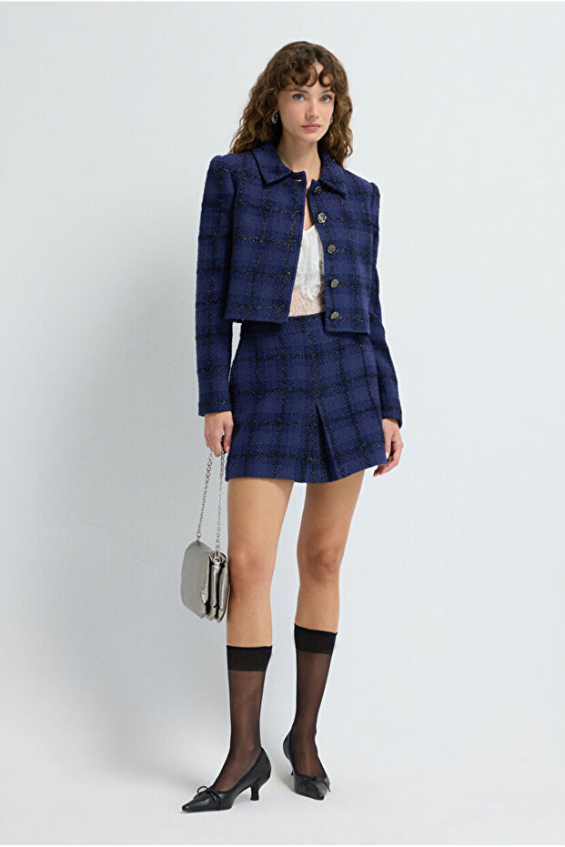 Tüvit Şort Etek - 1