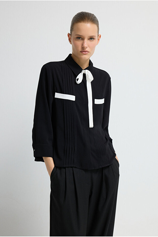 Cep Detaylı Gömlek - 1