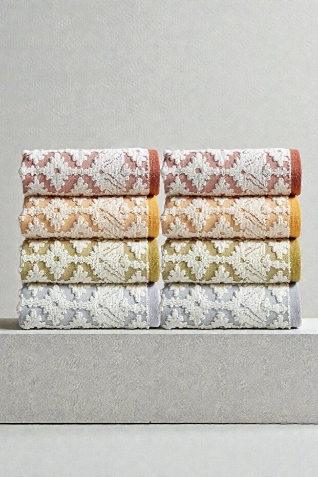 8-Pack Karya Hand Towels - 50X80 Cm, 170 Gr, 100% Cotton, Spa and Hotel Towels