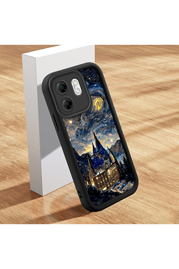 حافظة سيليكون سوداء بنمط السماء الساحرة المتوافقة مع هاتف Infinix Smart 9 - 1