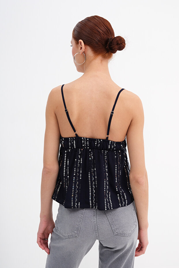 Askılı Pullu Bluz A17722 - 6