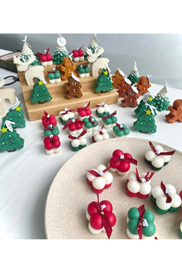 Yılbaşı Konsept Mini Bubble Mum - 1