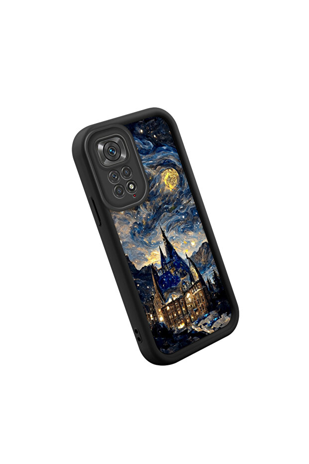 حافظة سيليكون سوداء متوافقة مع هاتف Xiaomi Redmi Note 11S بنمط السماء الساحرة - 4