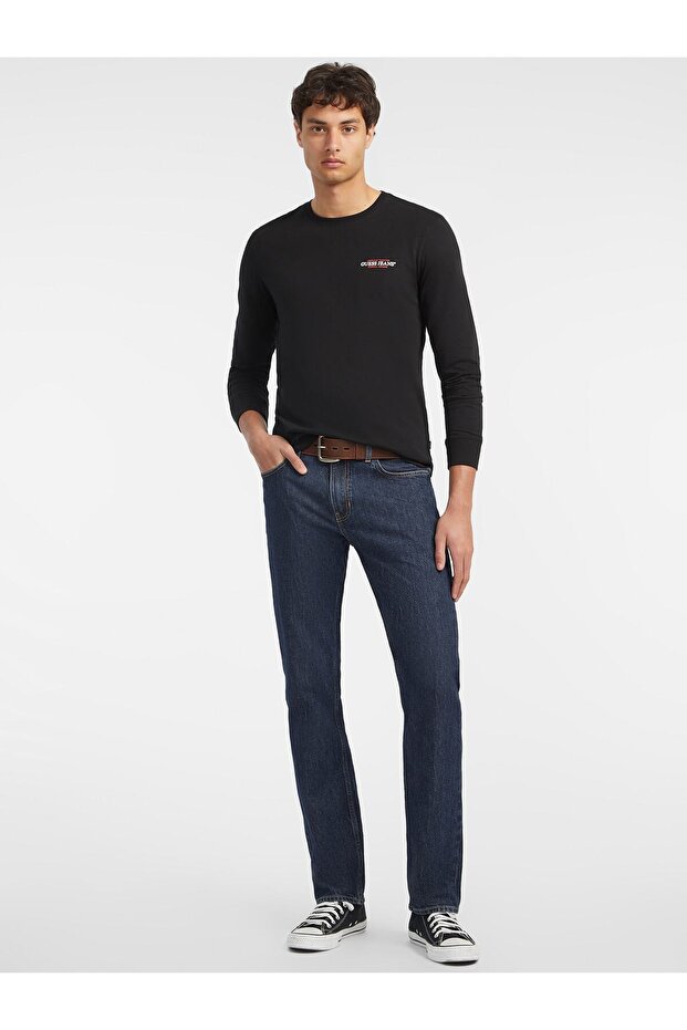 Jeans Siyah Erkek T-Shirt M4YI54K8HM0JBLK GJ LS CN SLIM AMERI - 4