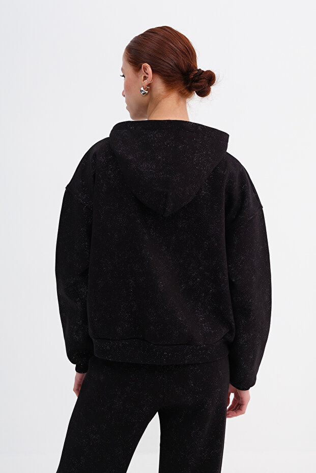 Simli Kapüşonlu Sweatshirt S12916 - 6
