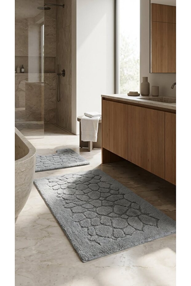 Tufting Stone 2'li Banyo Paspas Takımı - 1