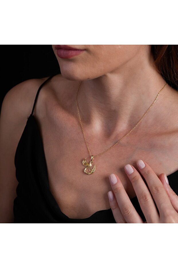 Anka Kuşu Altın Kaplama Kolye ANK12 - 3