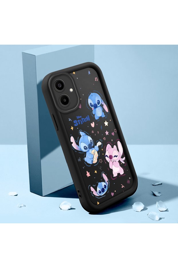 Samsung Galaxy A06 Compatible Black Silicone Stitch Patterned Shock Absorbing Case