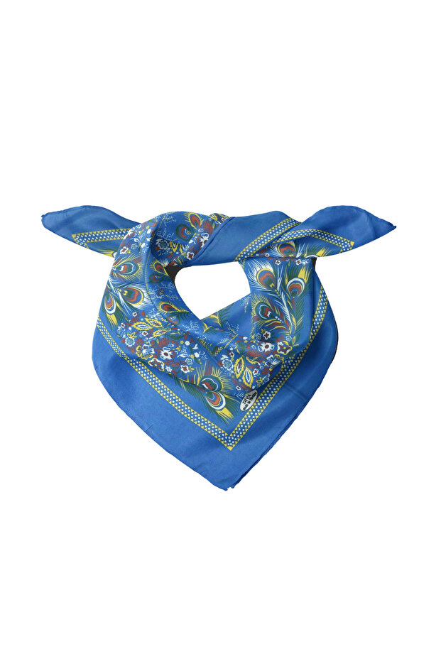 وشاح قطني منقوش 75×75 سم - 2