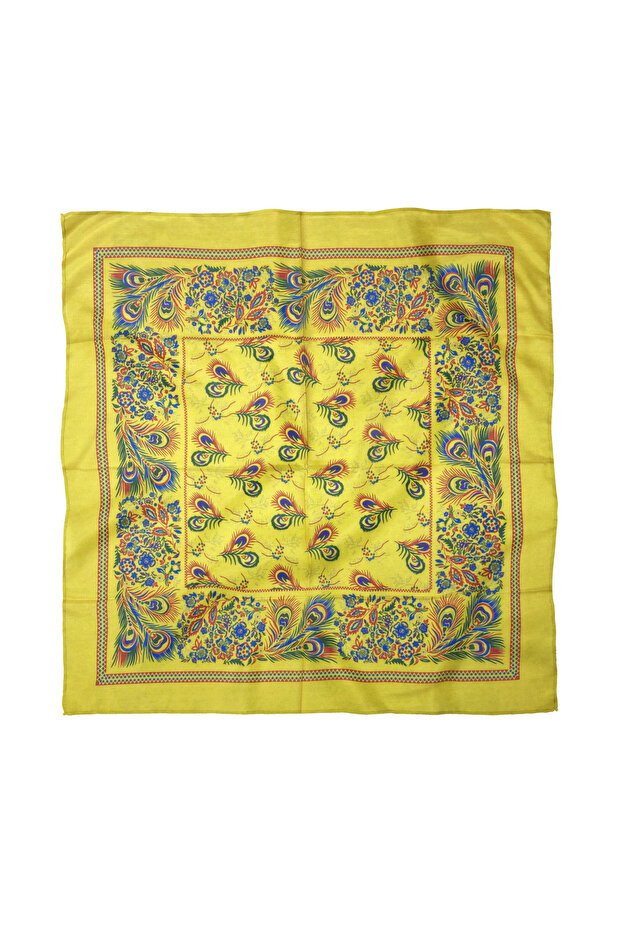 Patterned Cotton Scarf 75X75Cm