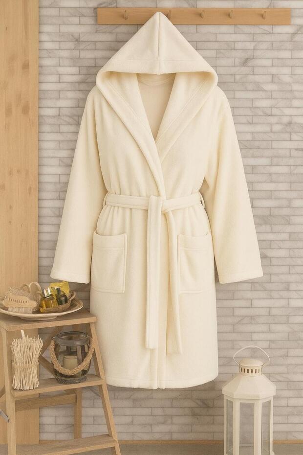 Unisex 100% Cotton Hooded Bathrobe