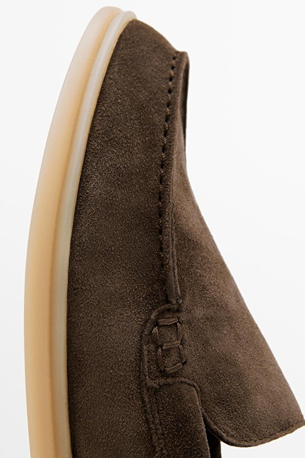 Kalın süet deri makosen - 5