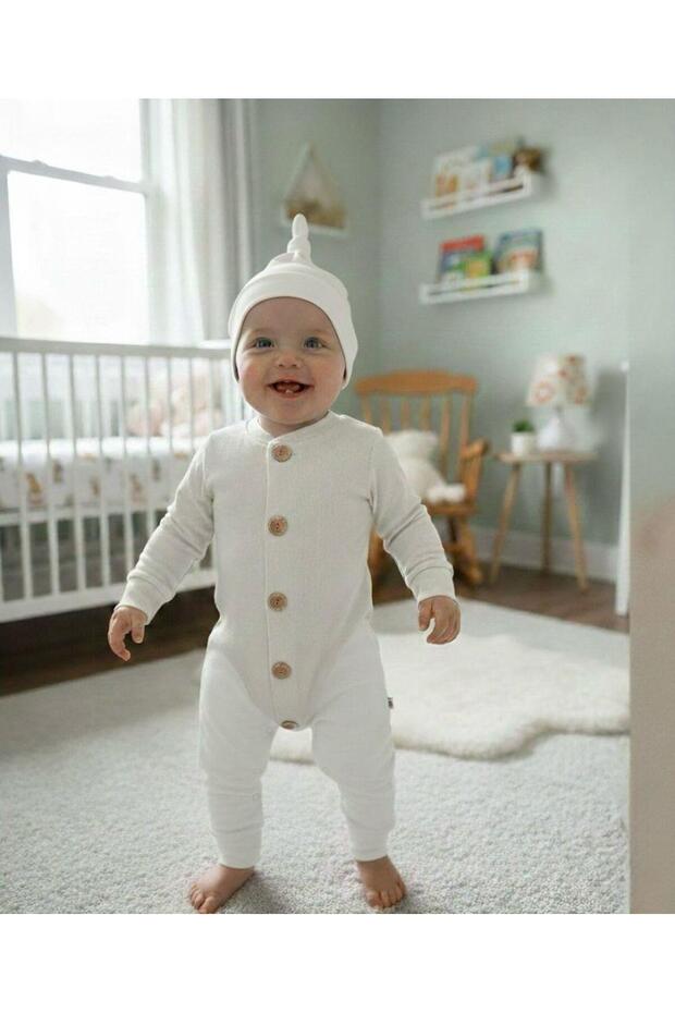 Minisse Baby Girl Jumpsuit - Bandana Ecru