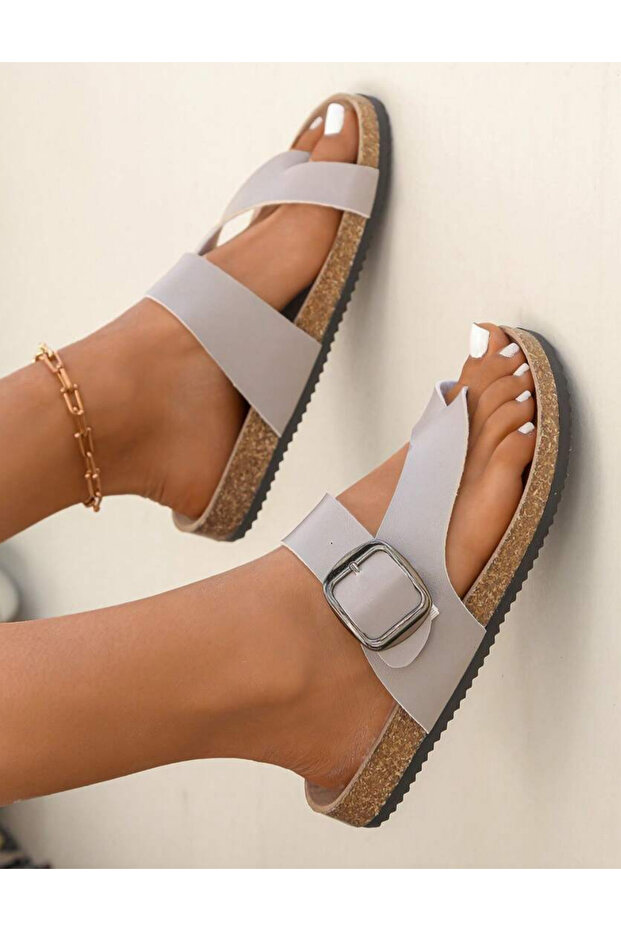 Sheya flip-flops, silver - 1