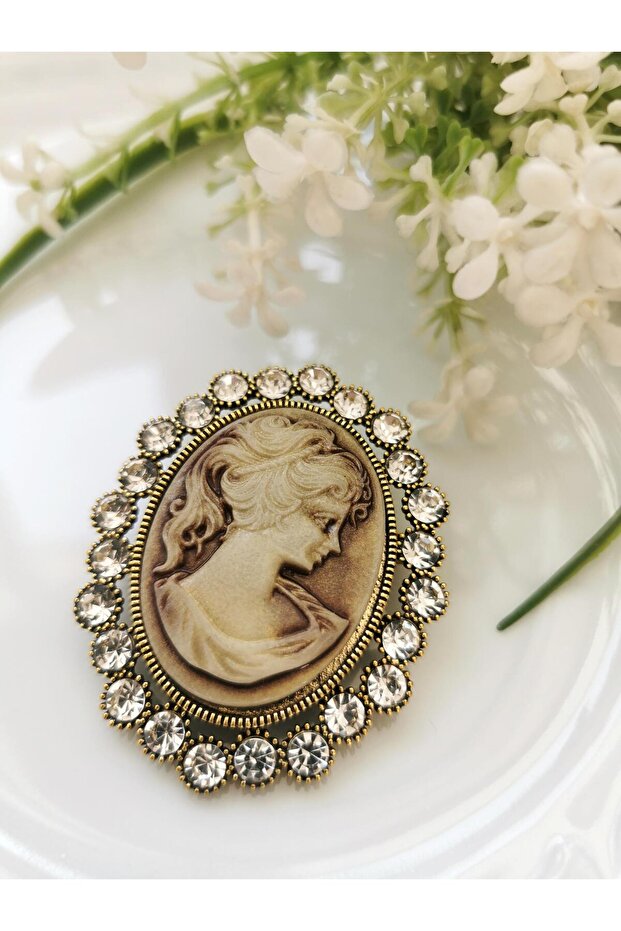 Antik Cameo Broş - 1
