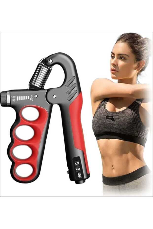 Vi Caro Profesyonel El Bilek ve Kol Güçlendirici 5-100kg Ayarlanabilir Sayaçlı El Yayı Fitness El Egzersizi