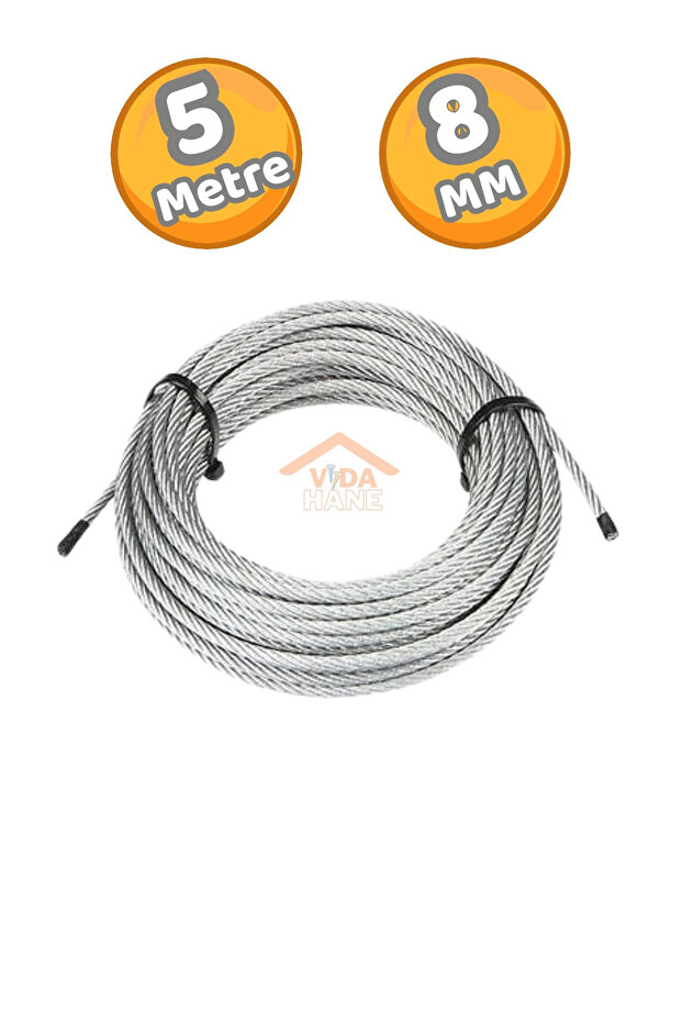 VİDA HANE 8 MM GALVANİZLİ ÇELİK HALAT - 1