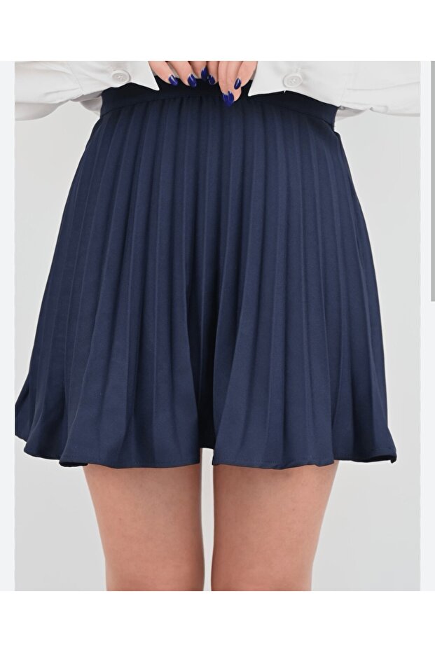 PİLİSELİ ŞORTLU KISA ETEK - 2